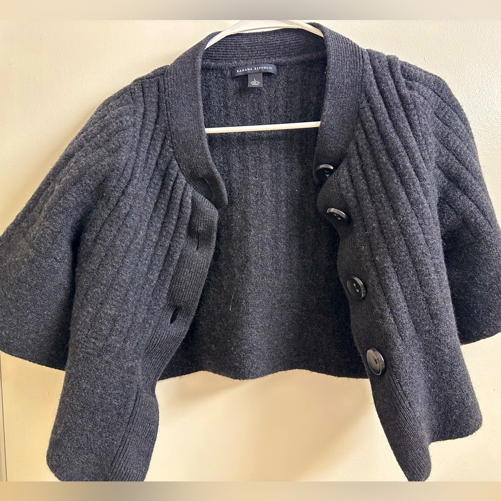 Dark gray wool cardigan